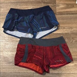 Brooks Athletic Shorts Blue and Red